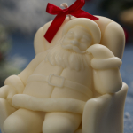 Sleepy Santa candle